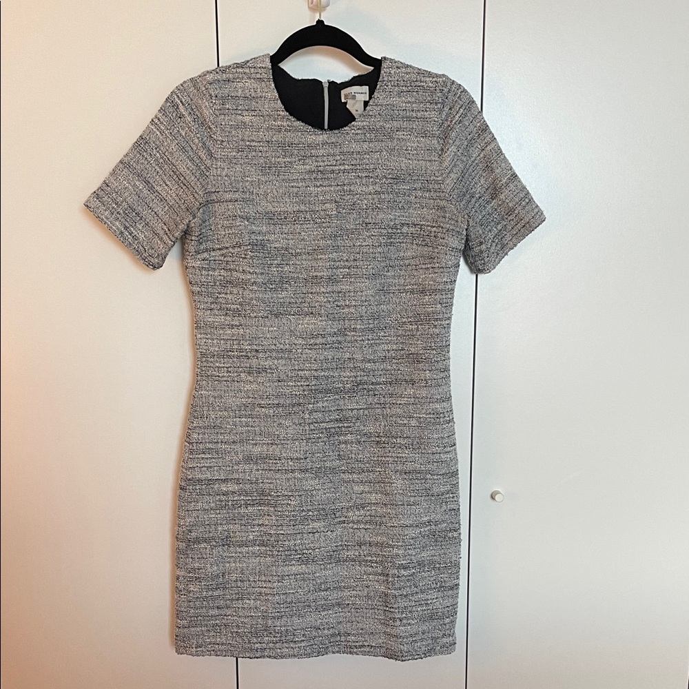 Club Monaco Gray Textured Mini Dress